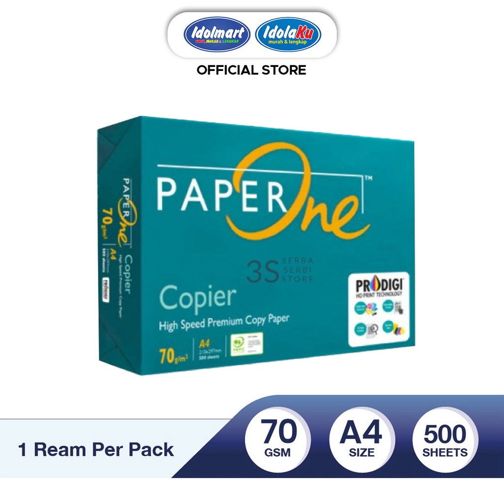 

IDOLMART Kertas A4 75gr Paper One / Kertas HVS A4 75gr - Paperone Bogor