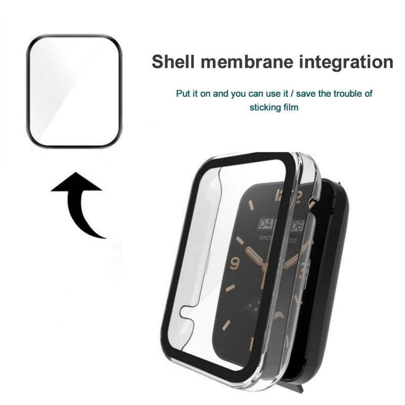 Glass+cover Case Untuk Xiaomi Mi Band 7pro Accessorie Pelindung Layar Untuk Mi Band 7pro Full Cover 2in1 Pelindung Case