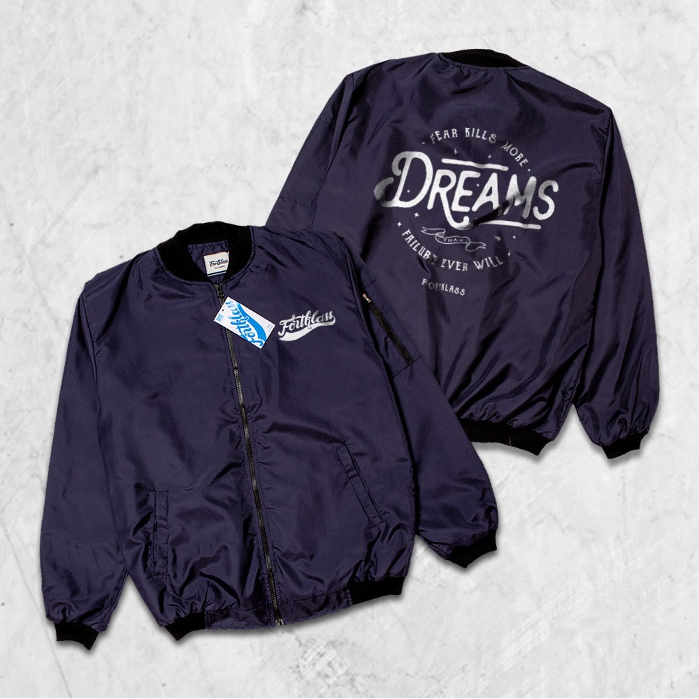 Fortglass Jaket Bomber Gafi Dream Jaket pria Lengan Panjang