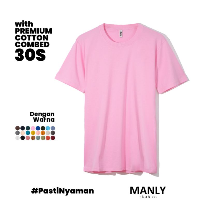 MANLY KAOS PINK BABY POLOS PREMIUM COMBED 30S
