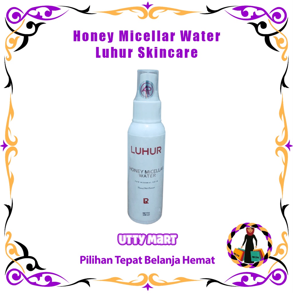 Honey Micellar Water Luhur Skincare - Pembersih Wajah Madu Perawatan Kulit Wajah Normal Kombinasi Ke