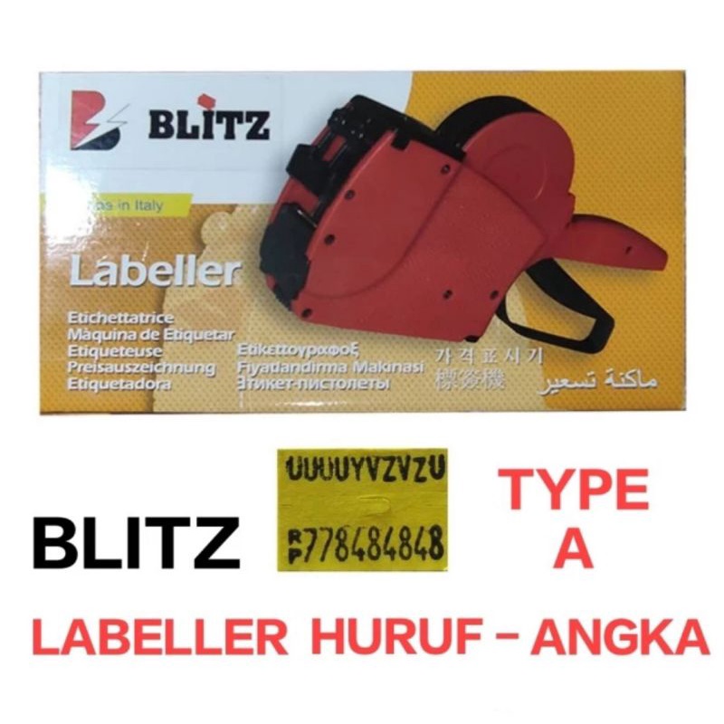 

BLITZ PEMBUAT LABEL TYPE A HURUF - ANGKA LABELLER