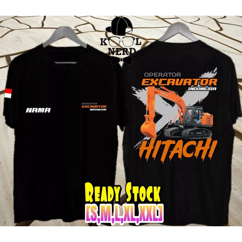 KAOS OPERATOR EXCAVATOR INDONESIA HITACHI KEREN ~ BISA REQUEST NAMA