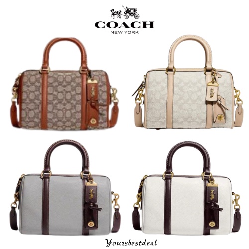 Coach Ruby Satchel 25 In Signature Textile Jacquard C8529 C8530