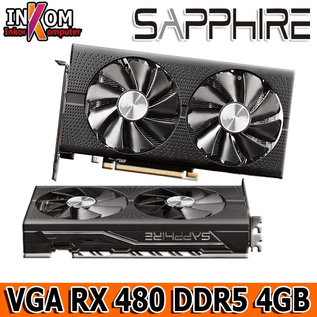 VGA RX 480 AMD RADEON SHAPPIRE DDR5 4GB 256 BIT / VGA RX 480 GAMING