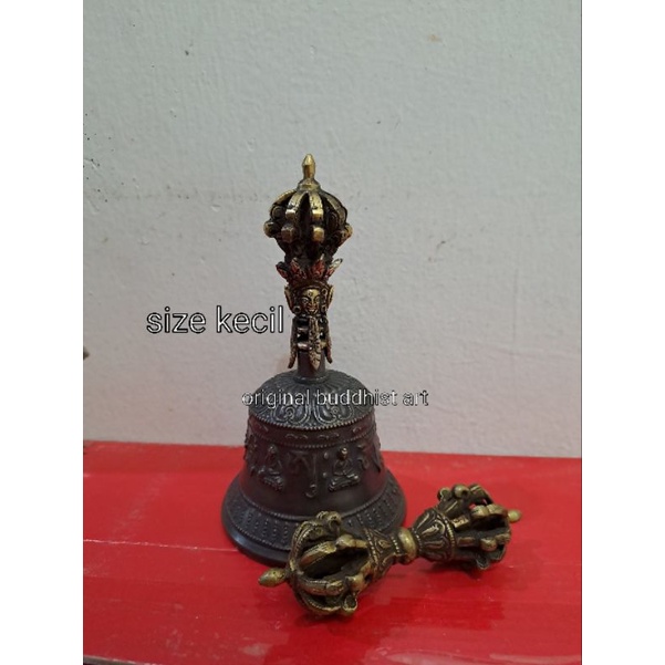 lonceng tangan tibet asli vajra gatha vajra dorje size kecil