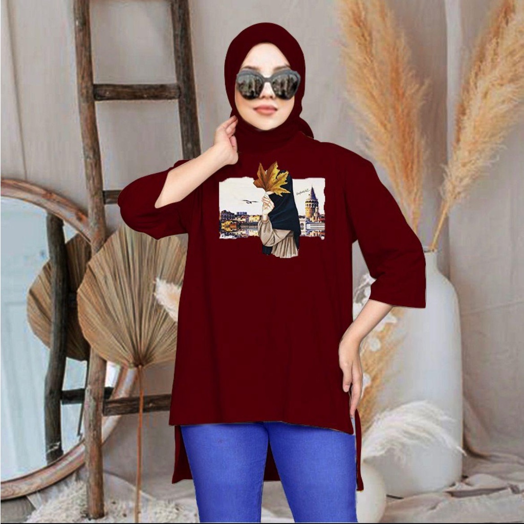 Tunik BASIC Wanita Hijab's MUSLIM kaloborasi terbaru