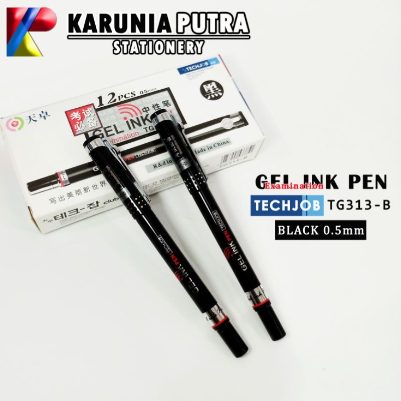 Pulpen Techjob Gel Pen Examination TG313B