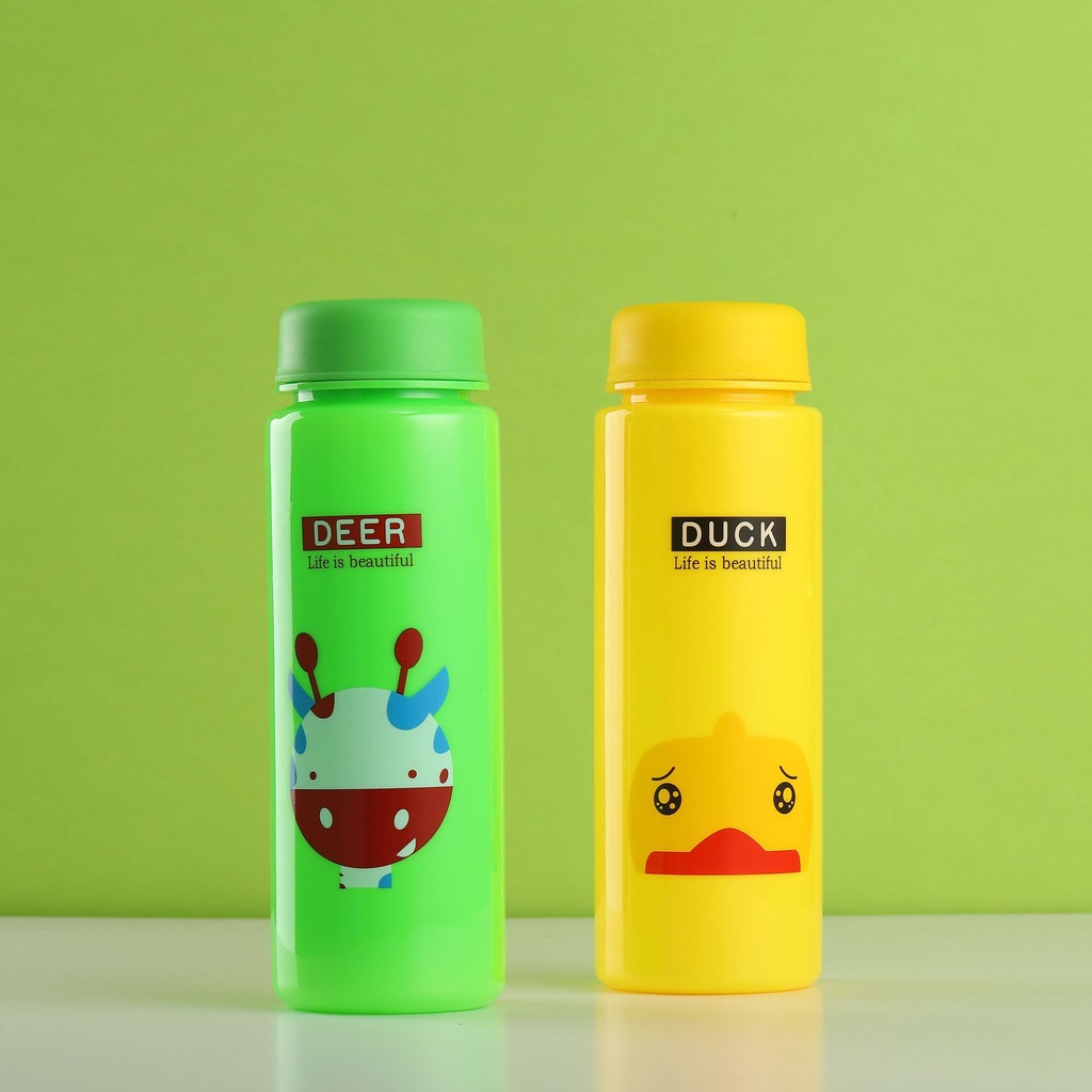 Botol Minum Karakter Hewan Animal 500 ML Bahan Plastik BPA Free