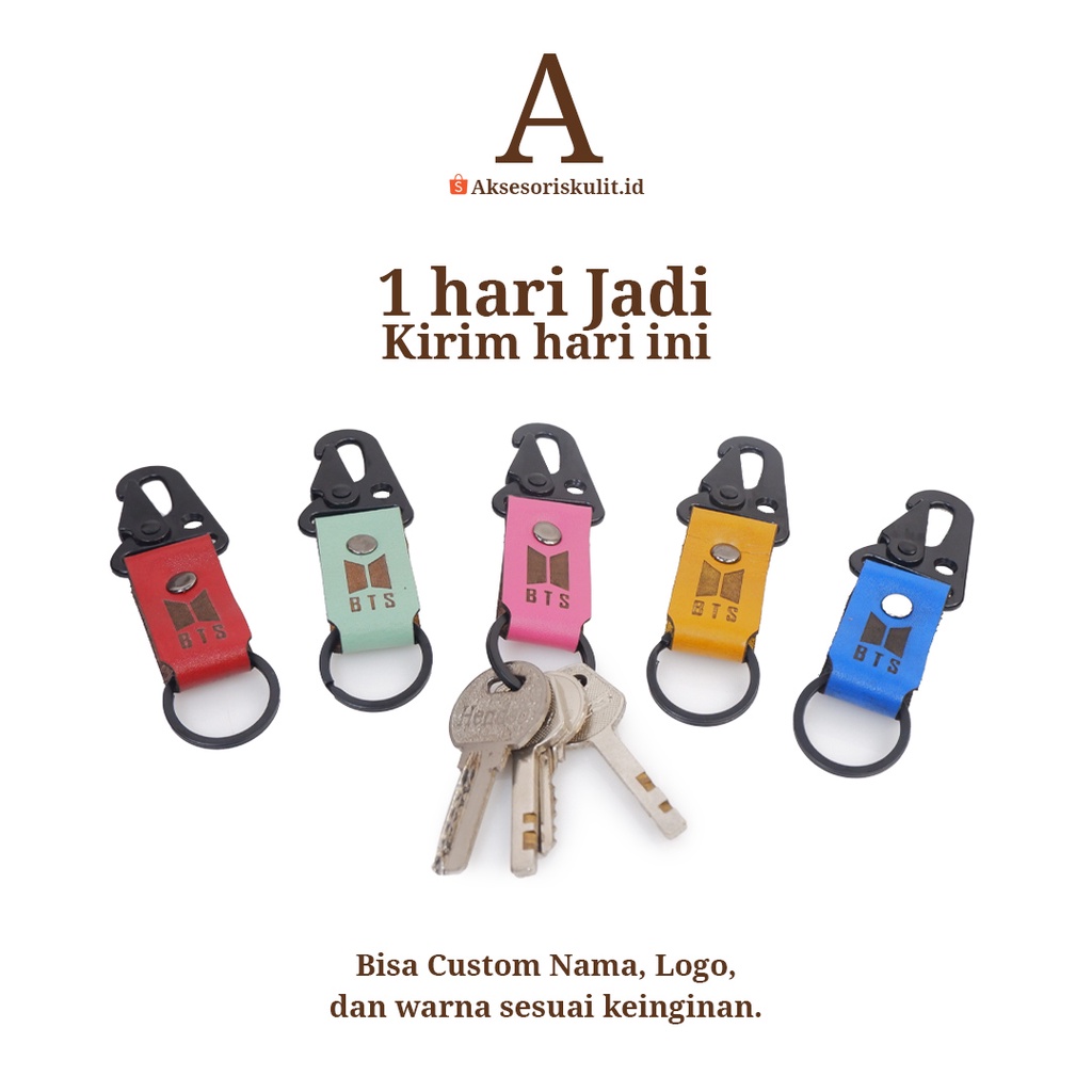 Gantungan Kunci - Ganci Panjang Pendek Handmade Bisa Custom Nama Dan Logo