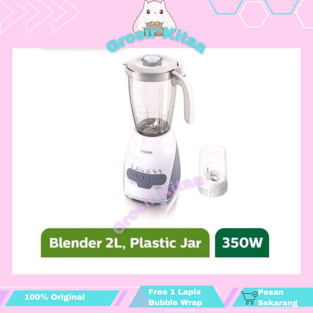 PHILIPS Blender Plastik 2L HR 2115 Original Produk