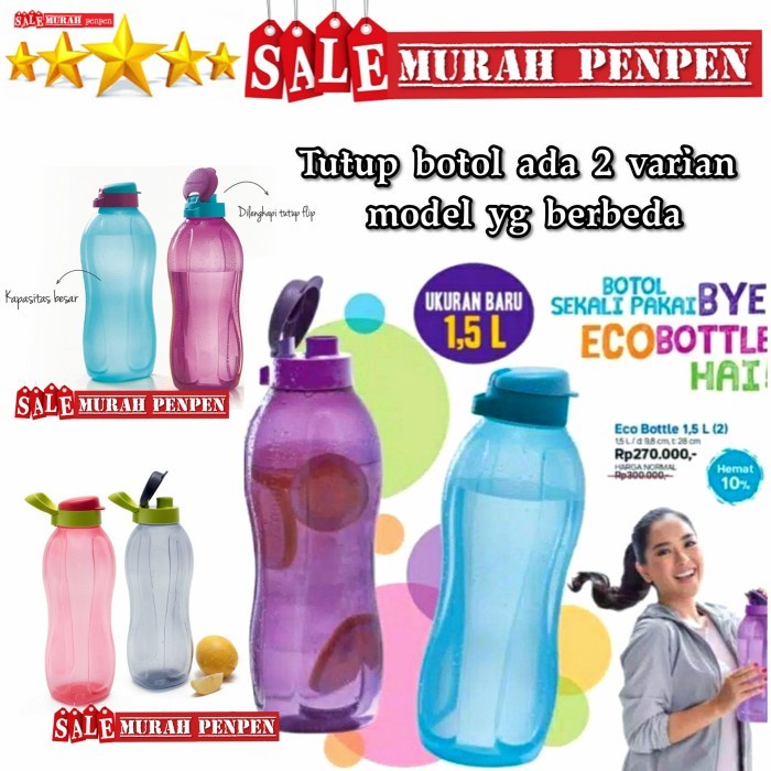 Tupperware Eco Bottle 1,5 Liter Eco 1.5 L Botol 1,5Liter Botol Minum