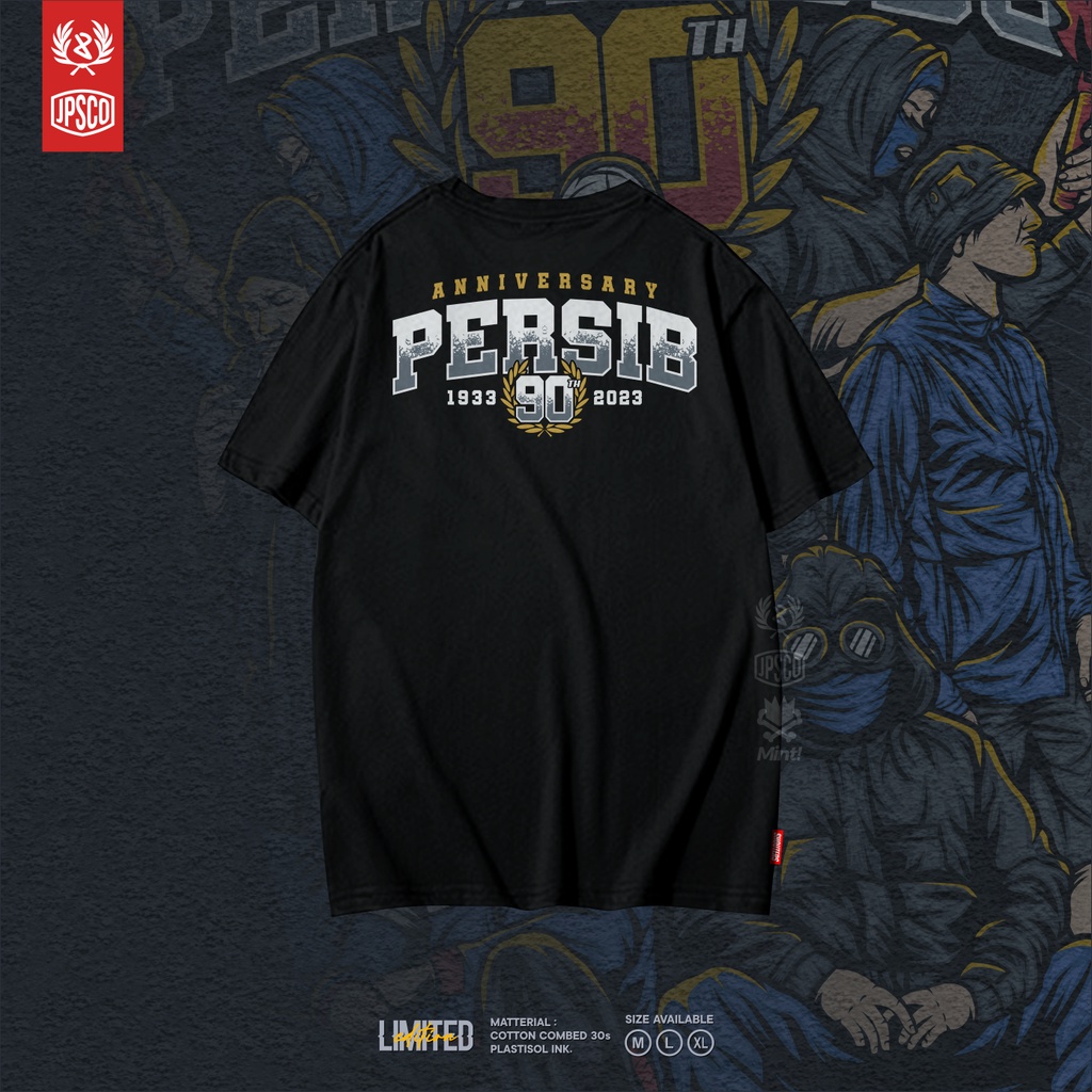 KAOS PERSIB ANNIVERSARY KE 90 TAHUN TERBARU BAJU DISTRO KAOS PAKIAN PRIA