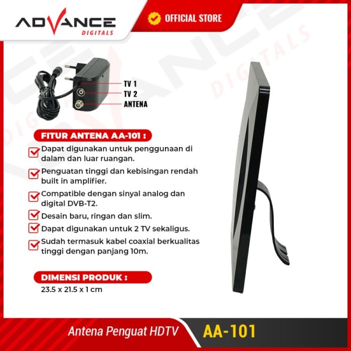 ADVANCE AA101 / AA-101 Antena TV Indoor Outdoor Digital Analog