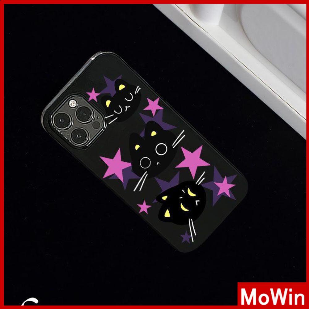 For iPhone 14 Pro max iPhone Case Black Soft Case TPU Candy Case Shockproof Big Hole Protection Camera Star Black Cat Compatible For iPhone 13 Pro max 12 Pro Max 11 xr xs 7Plus 7 8