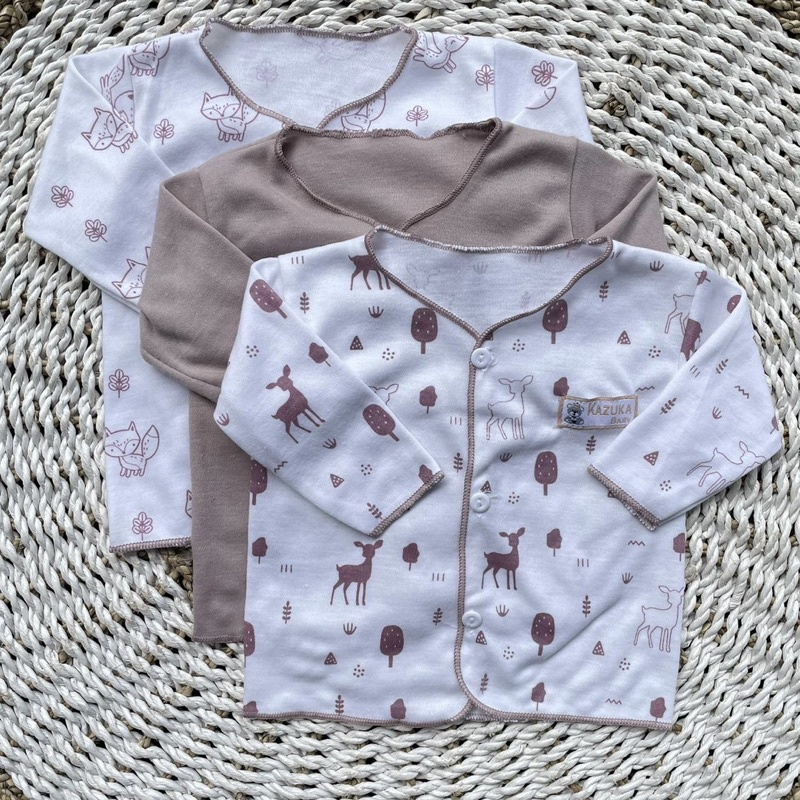 3 PCS Baju Bayi Lengan Panjang Baju Bayi Baru Lahir Baju Newborn Baju Bayi Perempuan Baju Bayi Laki laki Gift Lahiran Hampers Baby Newborn SNI DNW BABY