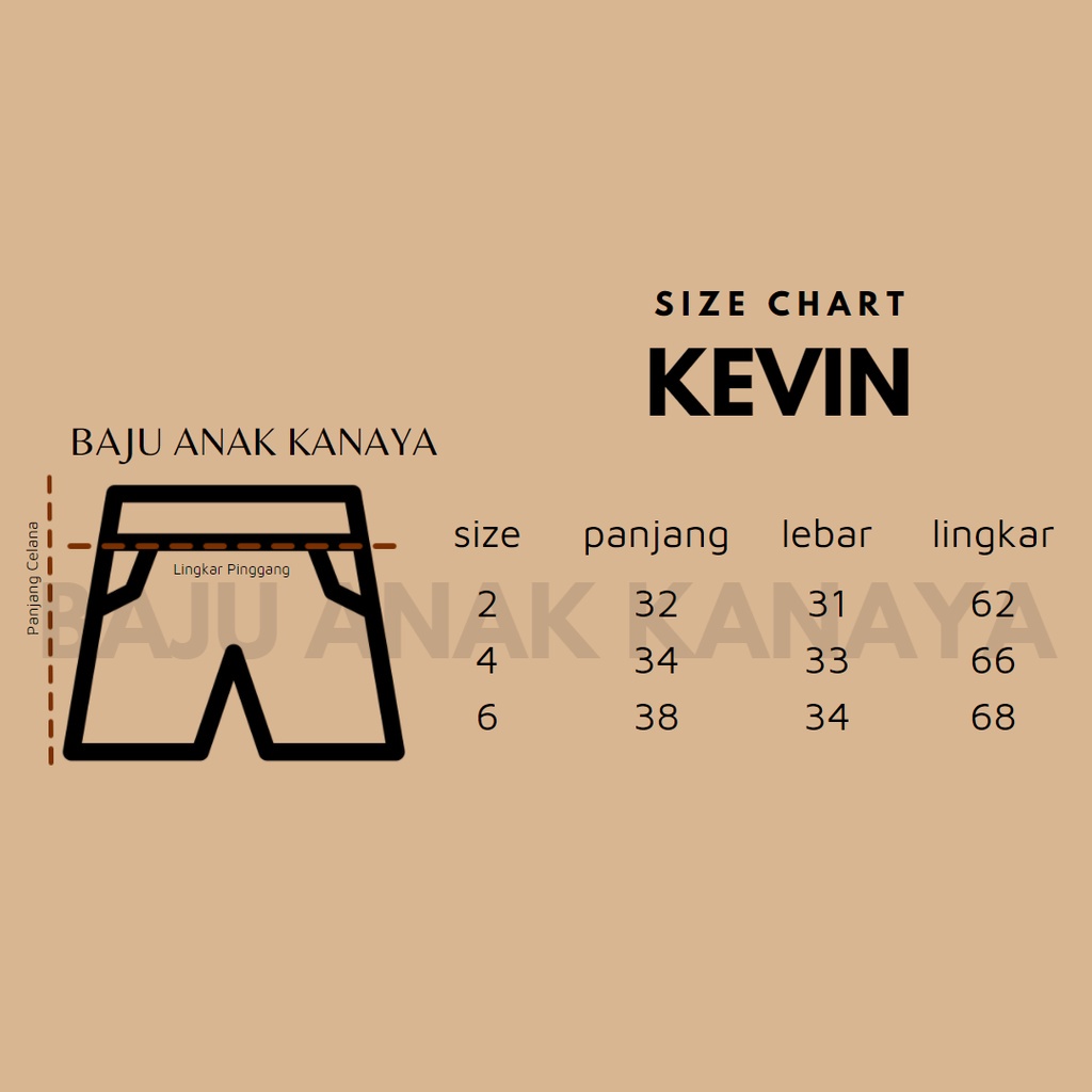 2-4 th CELANA JEANS ANAK KEVIN CELANA PENDEK ANAK JEANS