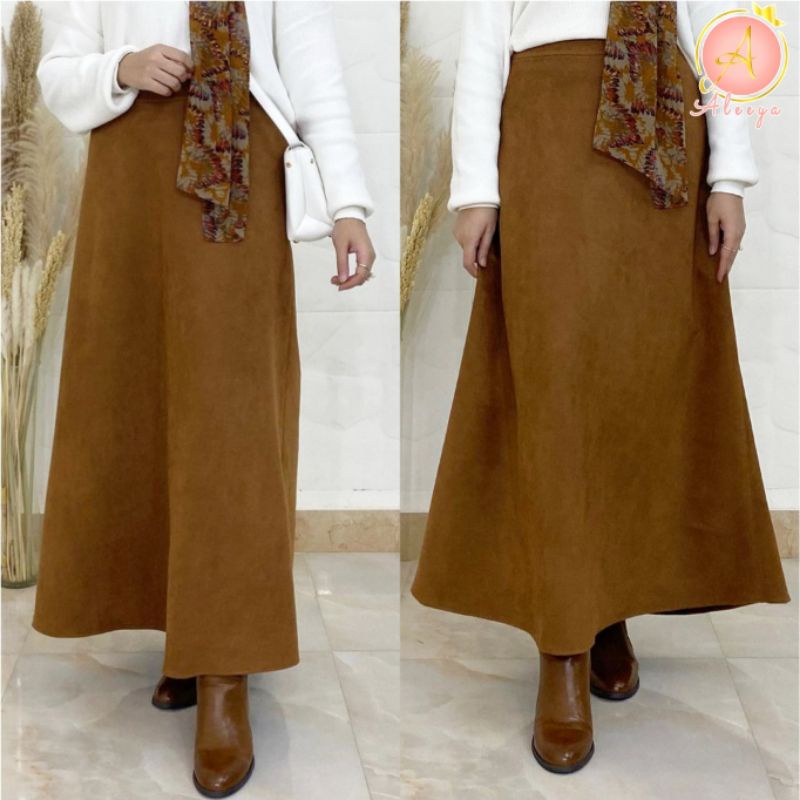 ALEEYA Rok Suede Panjang / Adisthi Maxi Skirt Suede (2118)