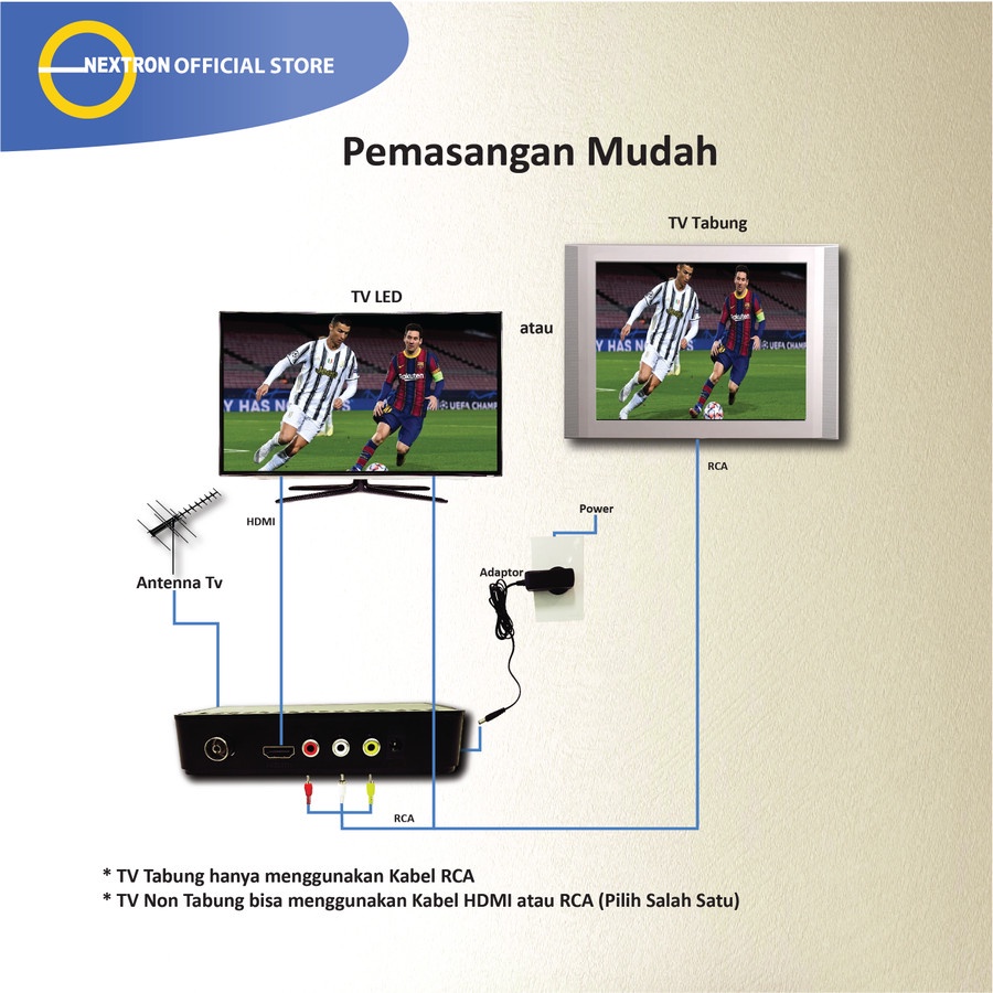 STB SET TOP BOX TV DIGITAL DVB T2 NEXTRON TR1000