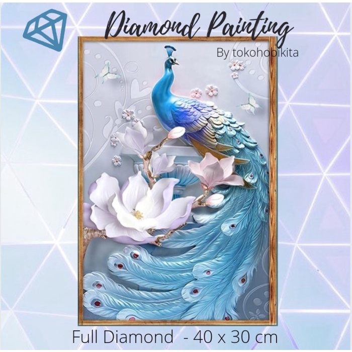 DIY DIAMOND PAINTING MERAK CRESENT BABYBLUE LUKISAN MANIK BERLIAN