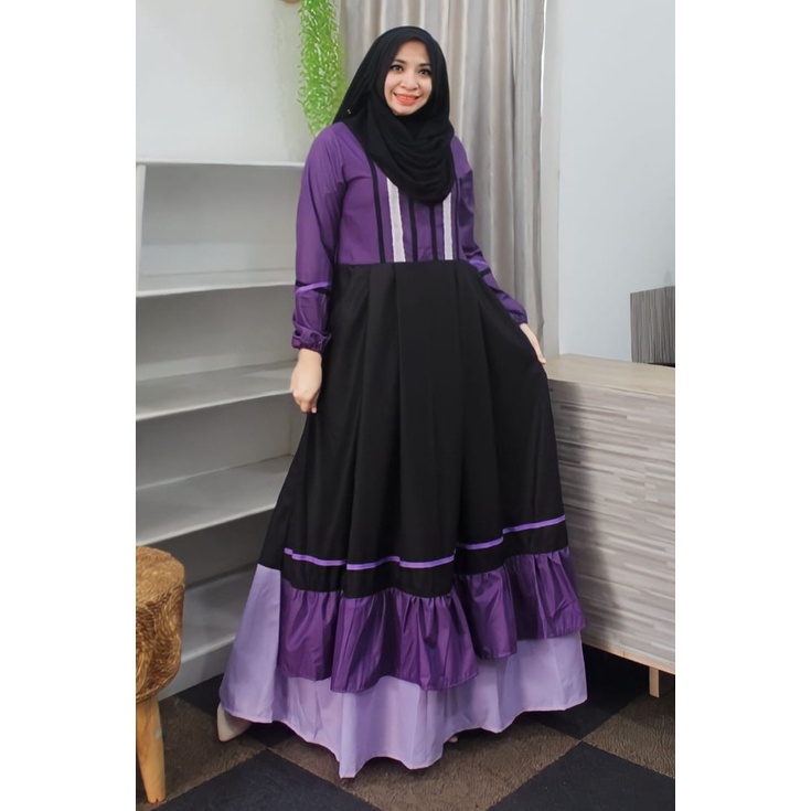 ORIGINAL Setelan Gamis Terbaru D306 / Setelan Gamis Deura Original - BUTIK BRANDED