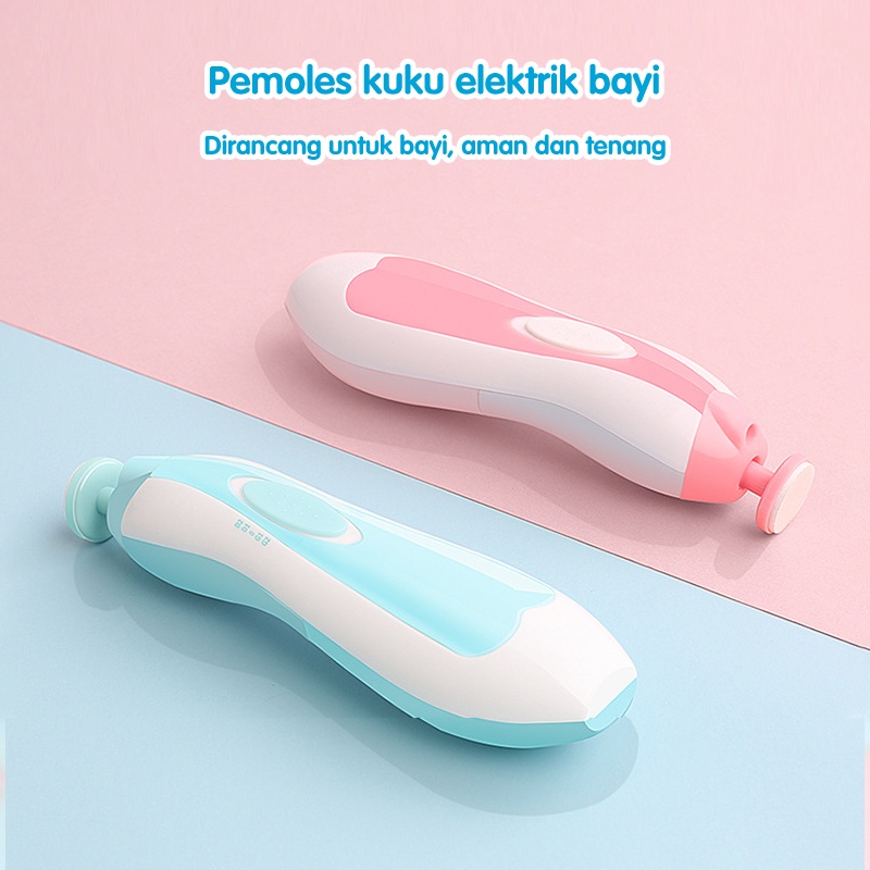 Holiven Gunting Kuku Bayi - Pemotong Kuku - Nail Trimmer Baby - Baby Set Trimmer - Alat Kikir Kuku Elektrik/Kaki dan Tangan 6 in 1 Pemotong Kuku