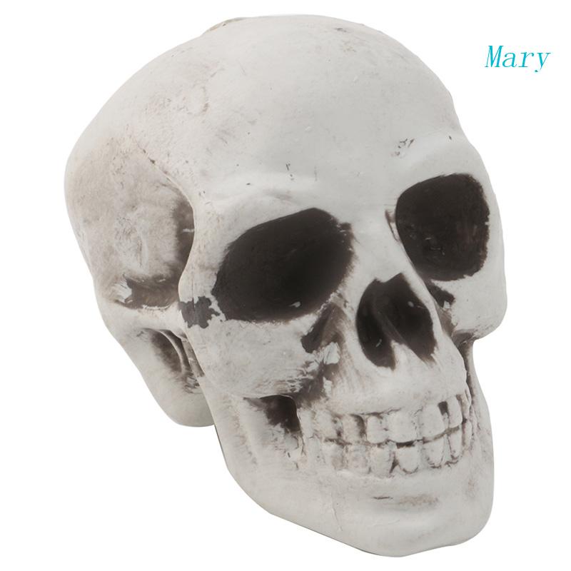 Mary Plastik Manusia Mini Skull Decor Prop Skeleton Untuk Kepala Halloween Coffee Bars Orna