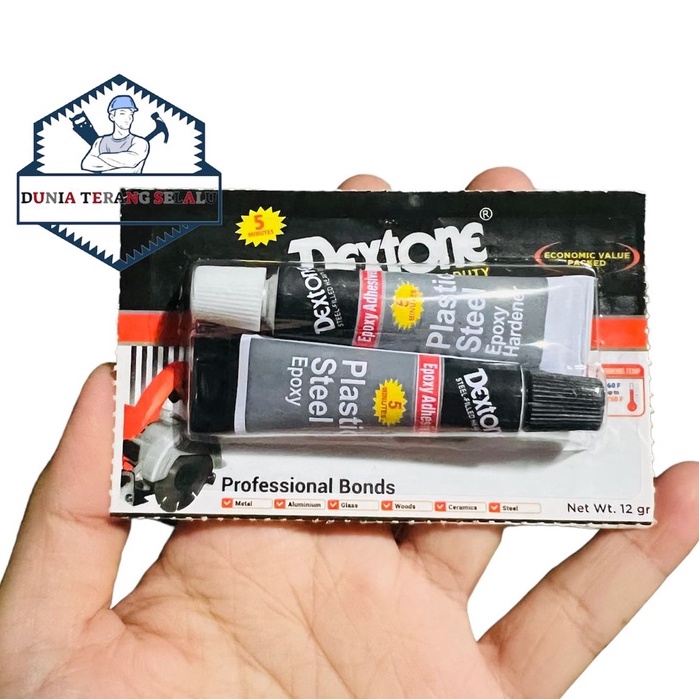 1 LUSIN/12 BIJI - Lem Besi KECIL DEXTONE 12gram 12 gr  Epoxy Adhesives (5 menit) - Lem Perekat Pecah Belah Besi Plastik Kayu Kaca Aluminium