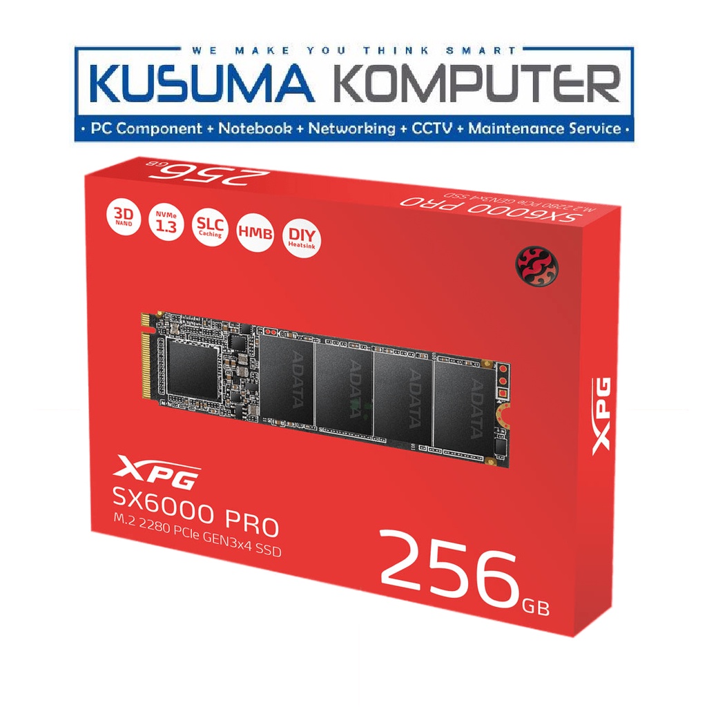 XPG SX6000 Pro 256GB SSD PCIe Gen3x4 M.2 2280