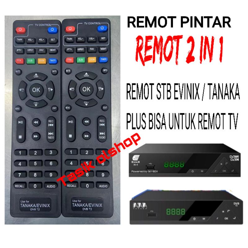 REMOT STB EVINIX/TANAKA PLUS TV LEARNING