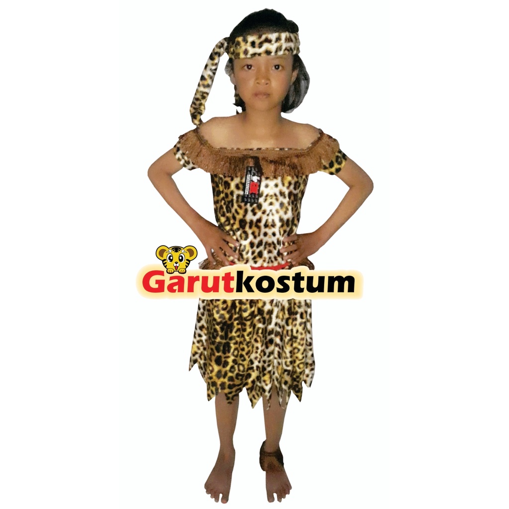 Kostum tarzan cewek setelan karnaval anak lucu