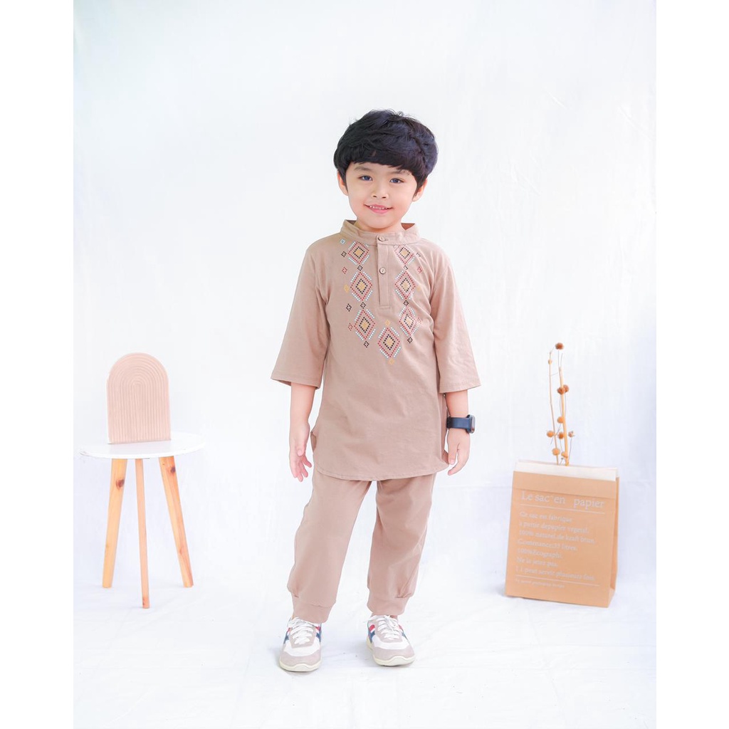 Setelan Koko Anak Fawaz Original Lucuna Baju Muslim Super Premium