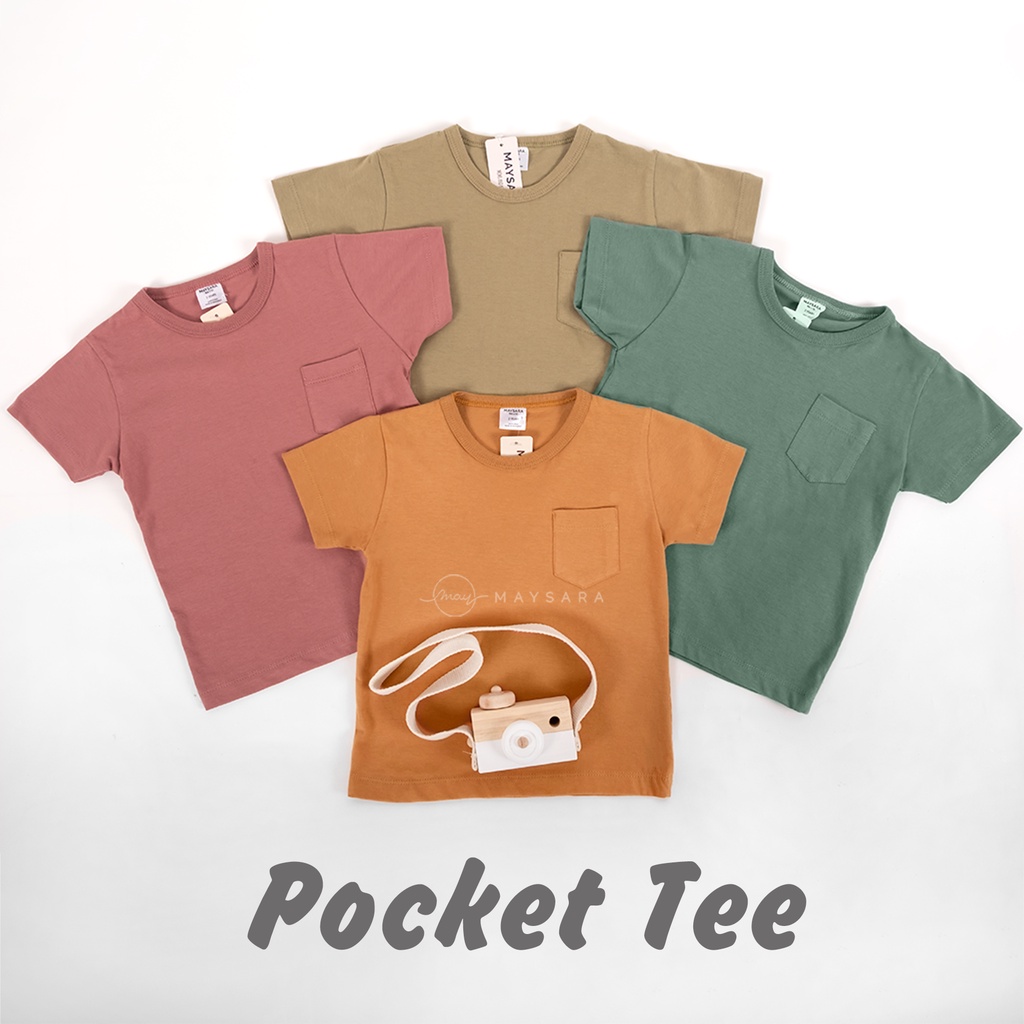 Kaos Anak Laki-Laki Perempuan Safa Kids Pocket Tee 1-4 Tahun