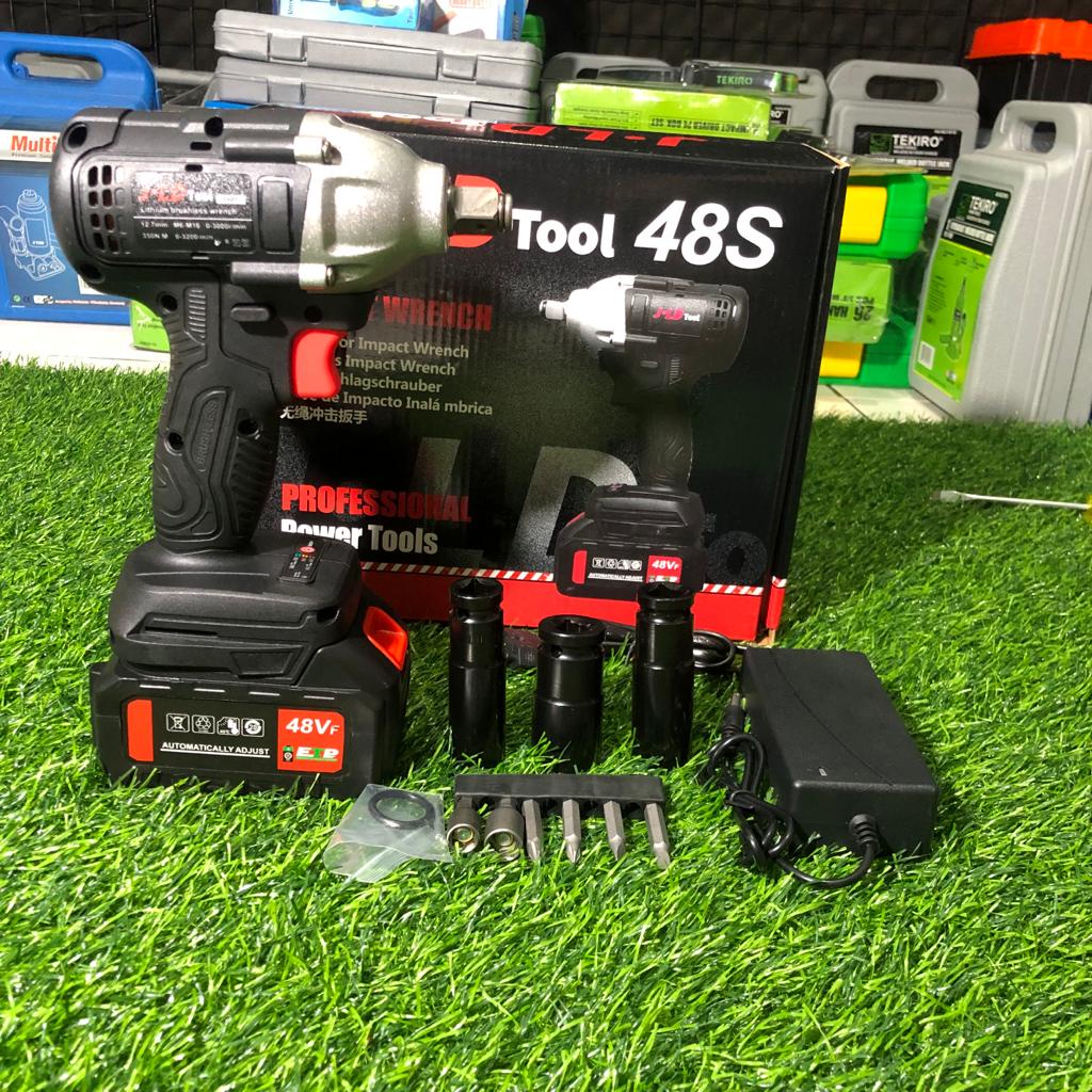 Cordless Impact Wrench JLD TOOL 48S SET Brushless Mesin Bor Baut Sock/Cordless impact drill 48v maki