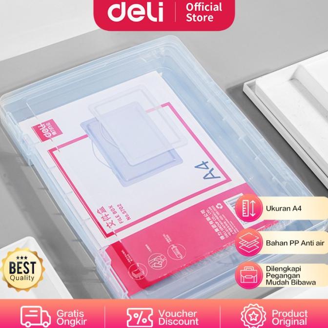 

Deli Box File / Box Penyimpan Kertas File Dokumen Transparant 5702