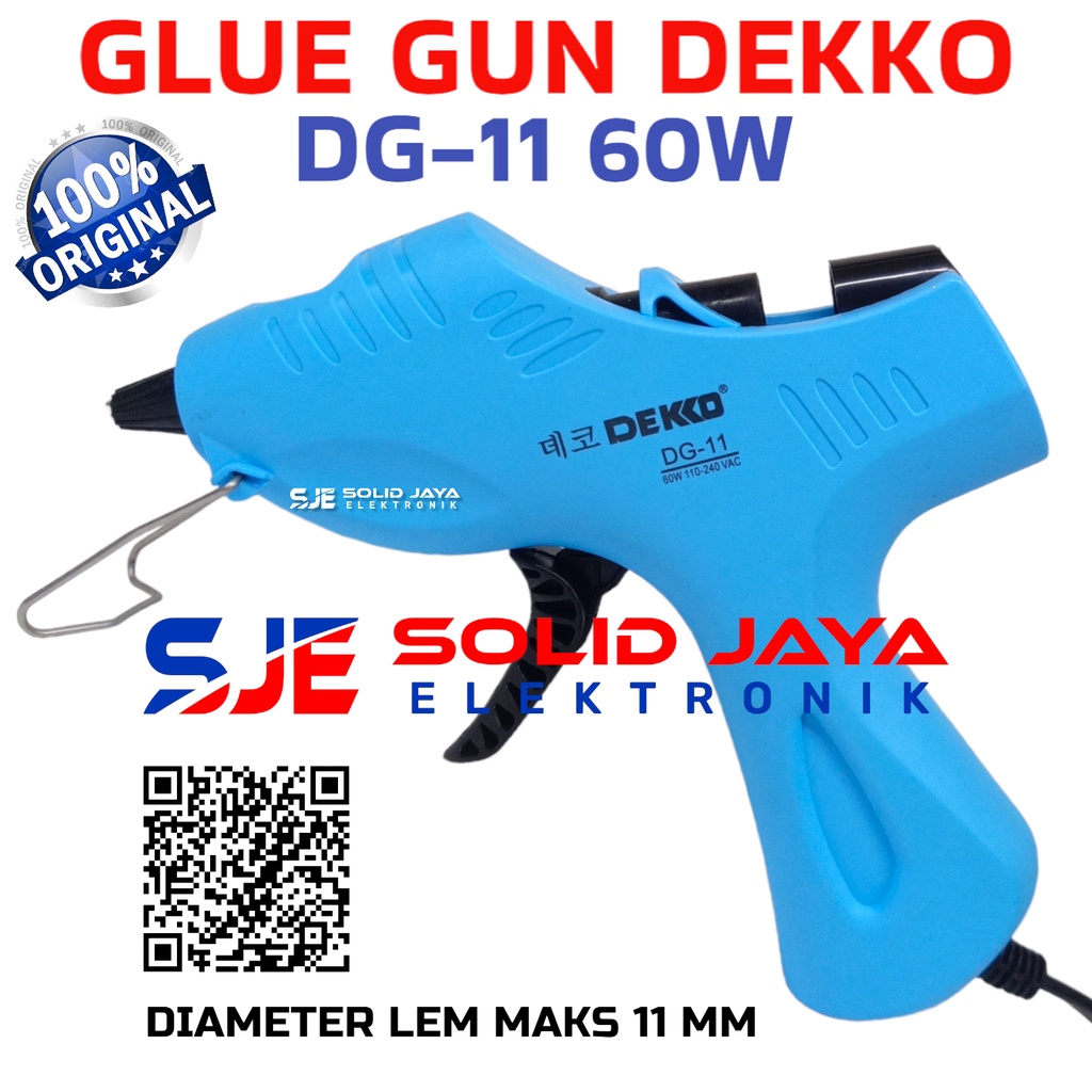 GLUE GUN DEKKO DG-11 60W TEMBAKAN LEM BAKAR DEKO DG11 DG 11 60WATT HOT MELT GLUE GUN 60 WATT LEM TEMBAK BAKAR ASLI ORI ORIGINAL