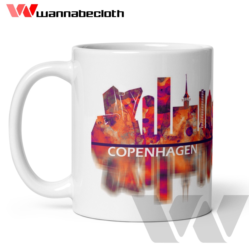 Gelas Copenhagen Denmark Mug Copenhagen Denmark Souvenir Europe Copenhagen Denmark Mug World City v1