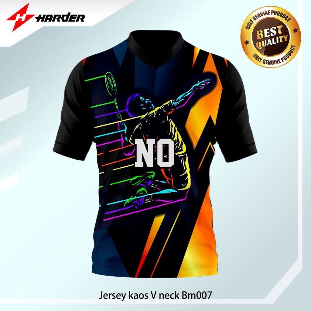 Baju Kaos Jersey Badminton Jersey kaos V nek BM007 - ZipZip