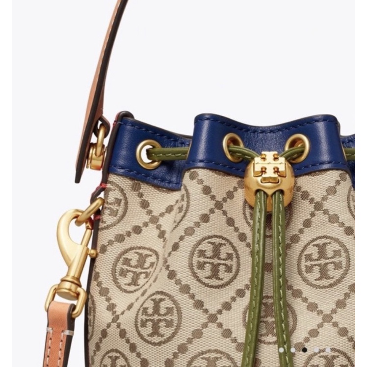 Tory Burch T Monogram Mini Chenille Bucket Bag B 88780