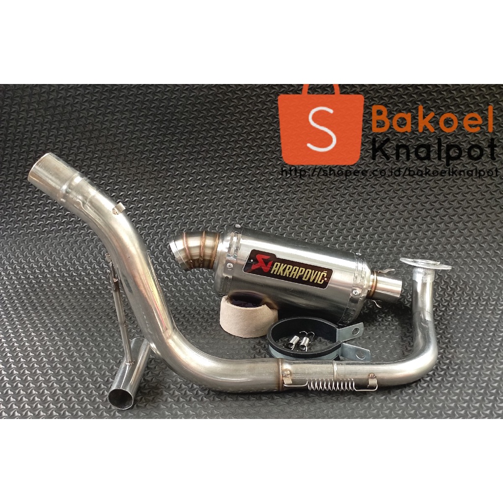 KNALPOT RACING AKRAPOVIC OVAL INLET 38MM BEAT FI / BEAT KARBU / SCOOPY NEW / SCOOPY OLD / VARIO110 /