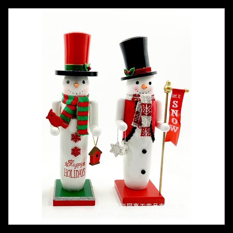 

SNOWMAN NUTCRACKER KAYU DEKORASI NATAL CHRISTMAS GIFT KADO PAJANGAN BARU