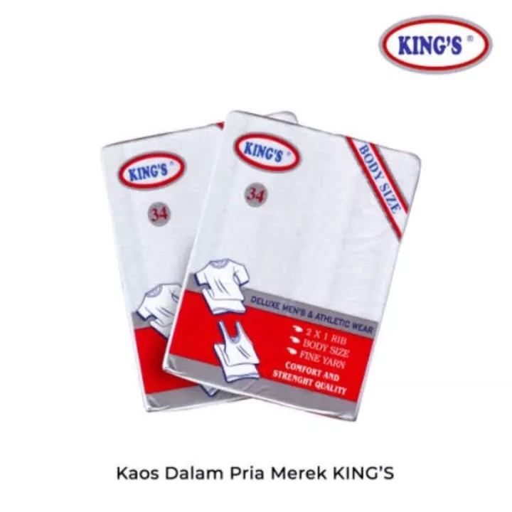 4 PCS KAUS DALAM PRIA DEWASA / SINGLET PRIA TEXCO/KING&quot;S NO 34 36 38 40 42 TERMURAH - Vegasus Store (COD)