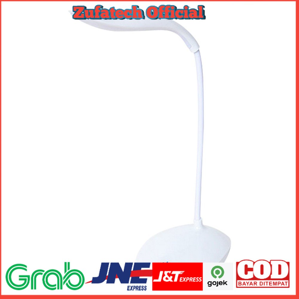Lampu Meja Belajar Desk Lamp USB 14 LED - T301 - White
