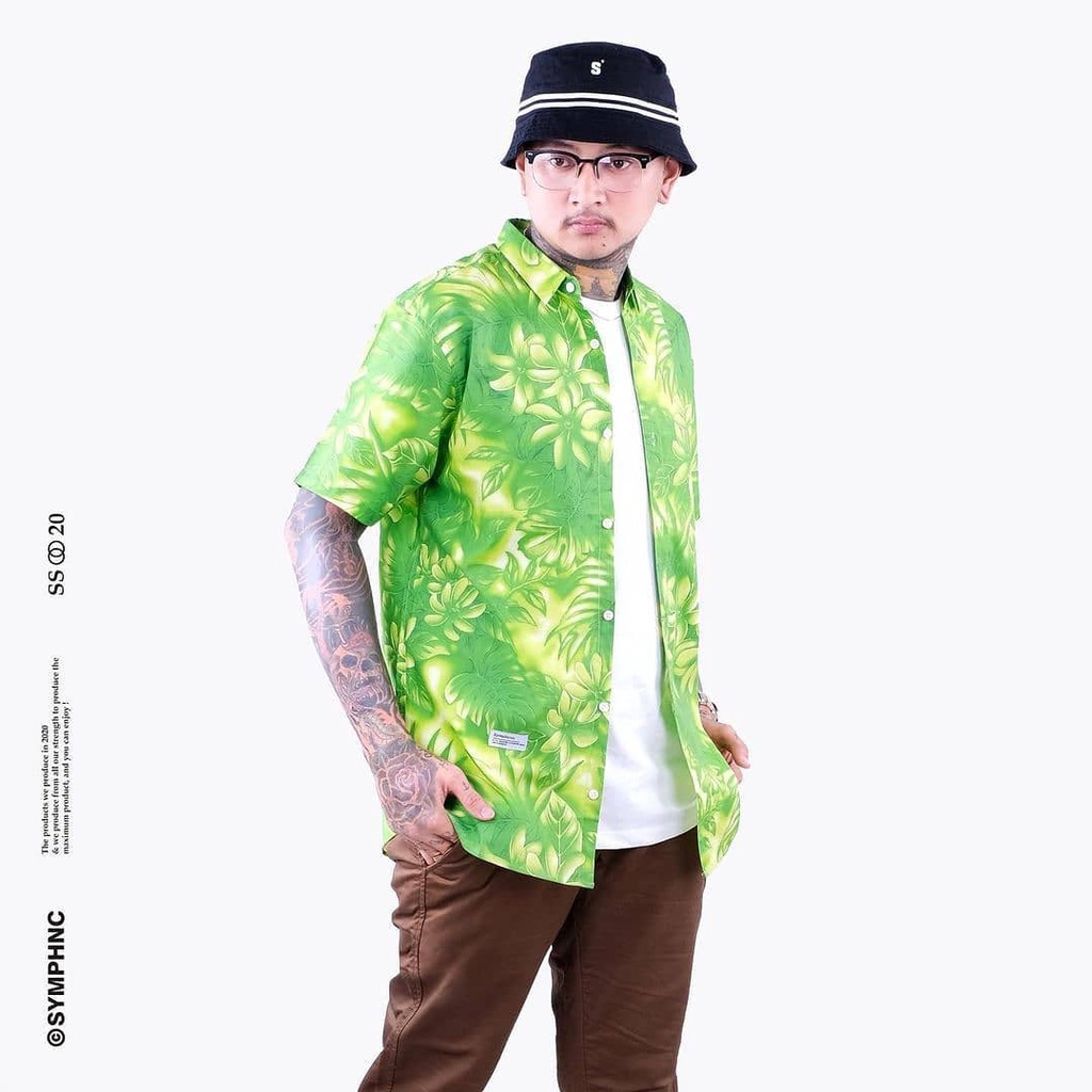 SYMPHONIC KEMEJA FLORAL HIJAU