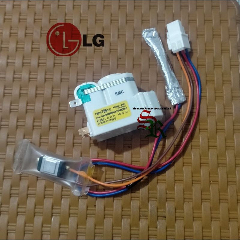 Timer 706 SC + Defrost Bimetal Fuse Kulkas LG 2 Pintu Pius pisah