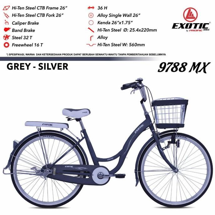 Sepeda City Bike Ctb 20" Exotic Et-9788 Mx Original Garansi 5 Tahun #Original
