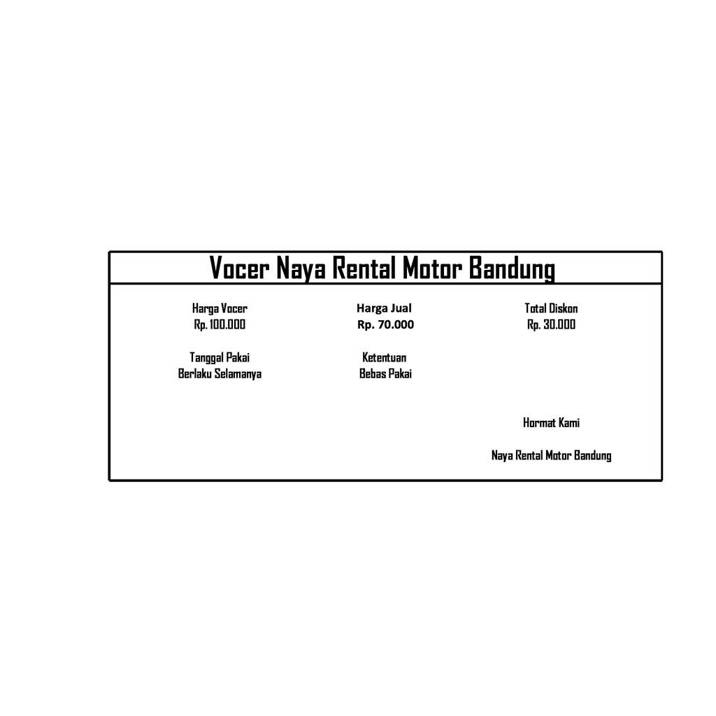 Jual Voucher Naya Rental Motor Bandung | Shopee Indonesia