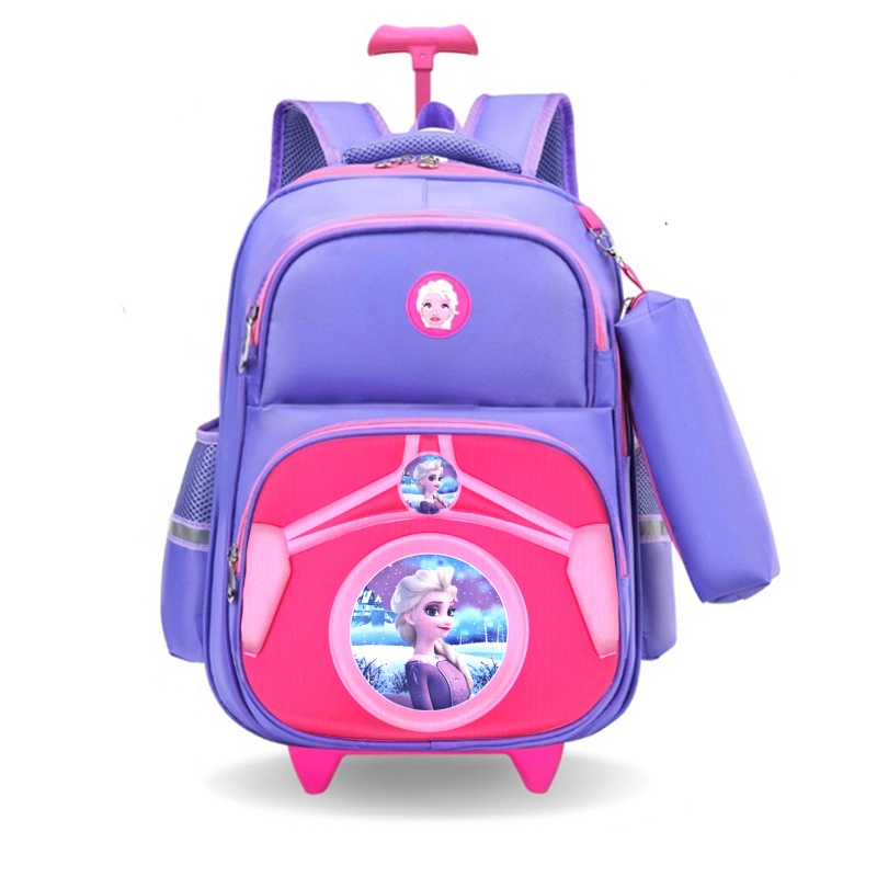 Tas Troli Ransel Sekolah Paud-TK Anak Perempuan Karakter Unicorn Frozen Tas Ransel Troli Sekolah Import 3D Emboss