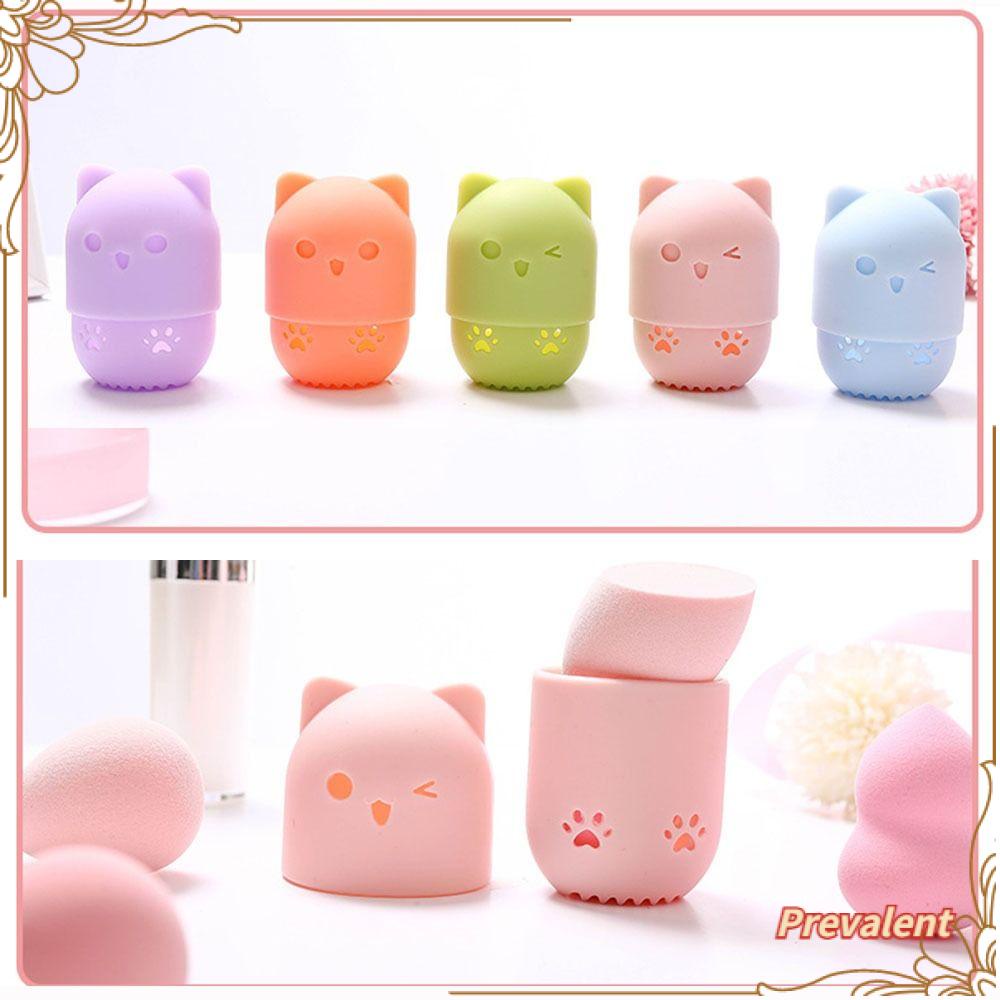 Preva Tempat Spons Makeup Makeup Penyimpanan Anti Lembab Powder Puff Bracket Bedak Puff Cover Kotak Penyimpanan Travel Case