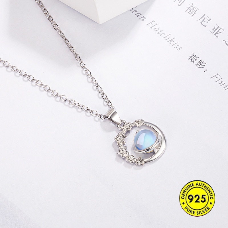 Pluto Kalung Wanita Fantasy Planet Klavikula Rantai Hadiah Untuk Pacar U1503